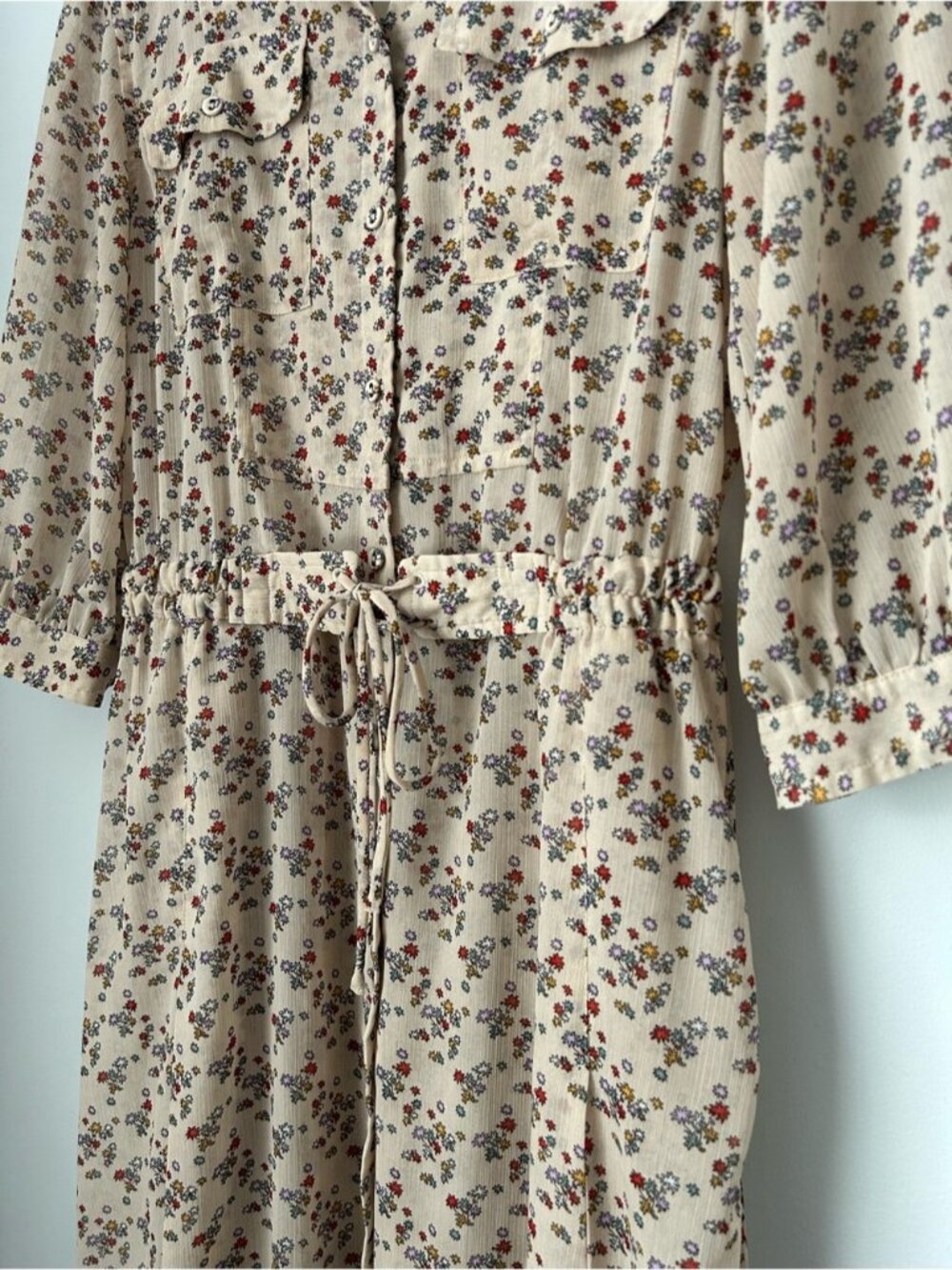 Uniqlo Tomas Maier Chiffon Printed Midi Dress - Picture 5 of 8